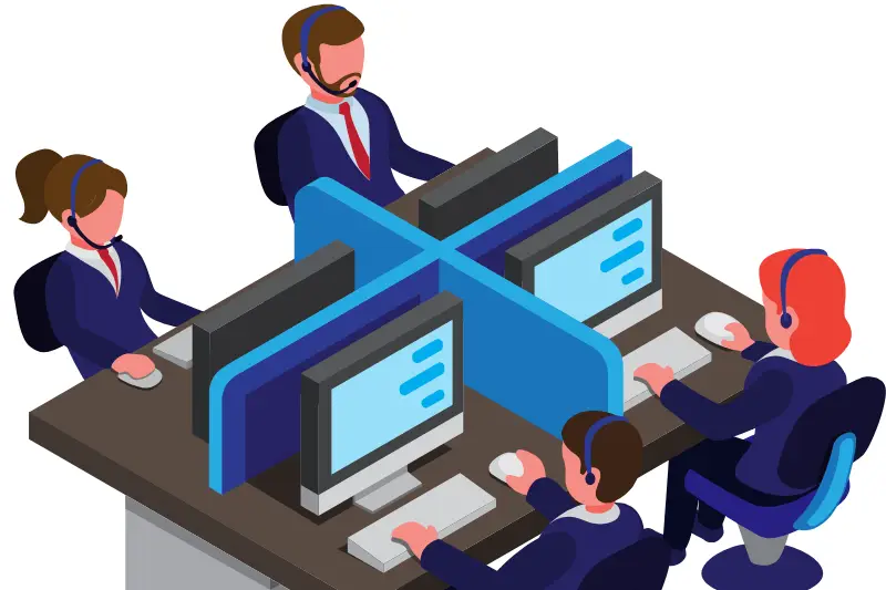 Call Center Animated Graphic
